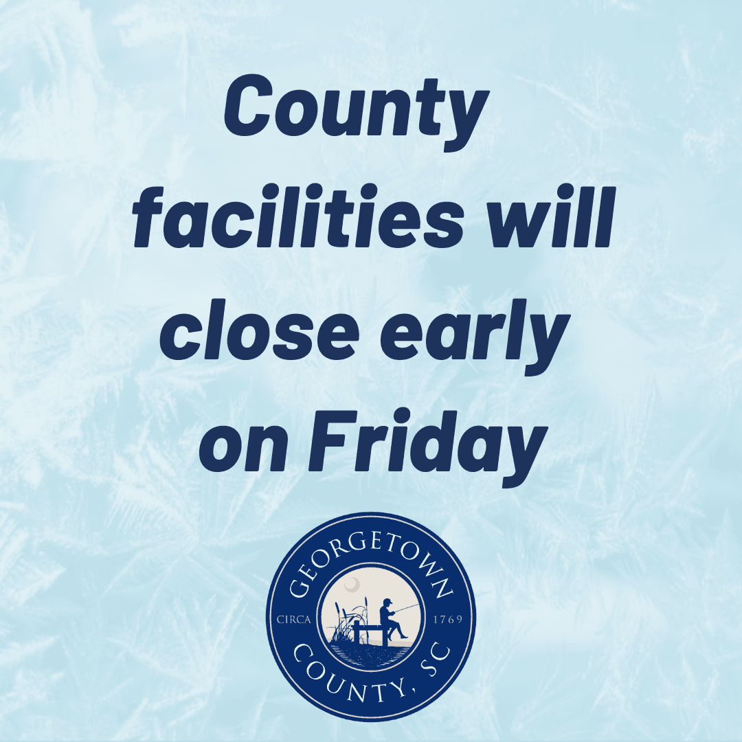 County logo on image of iced-over window