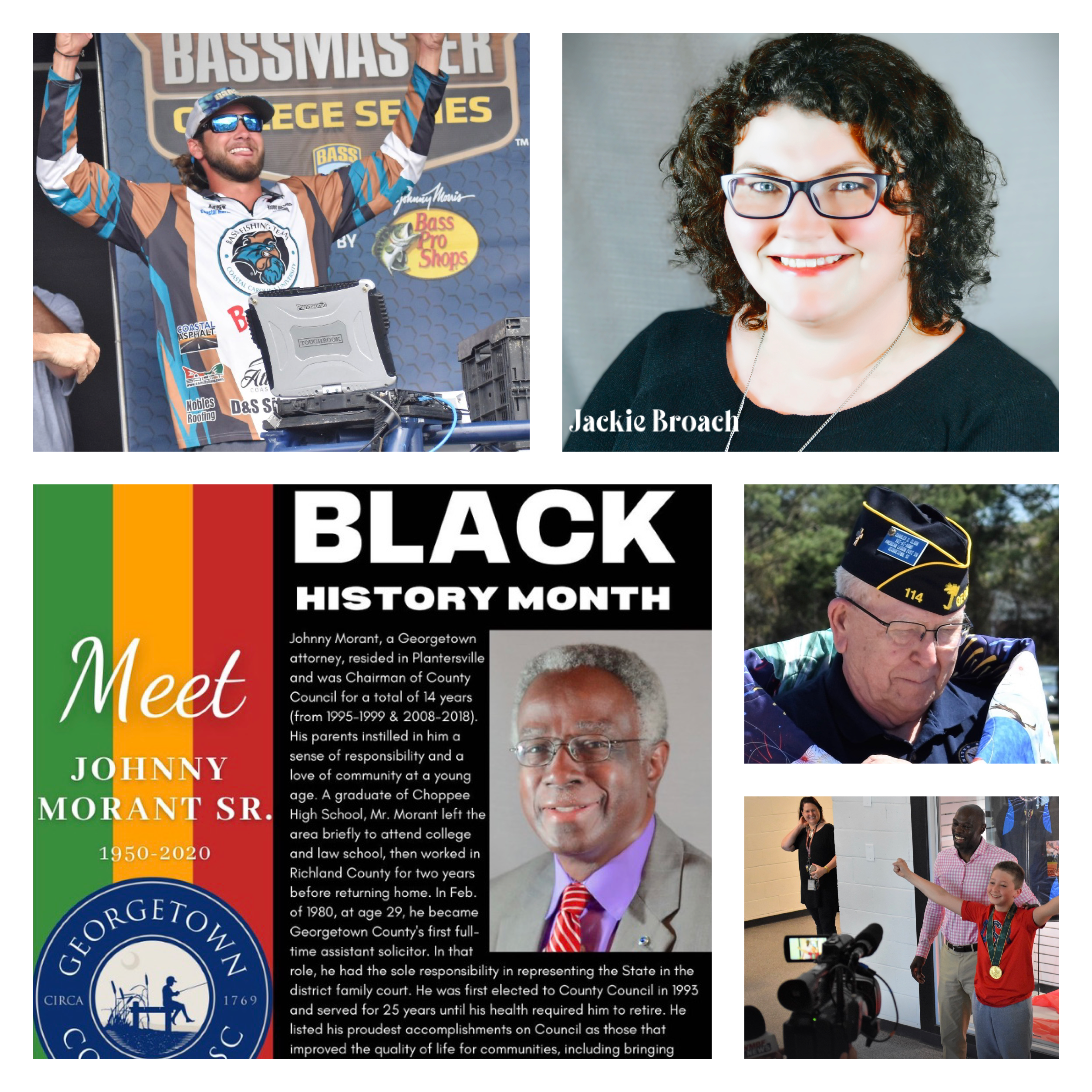 collage of winning entries and portrait of Broach